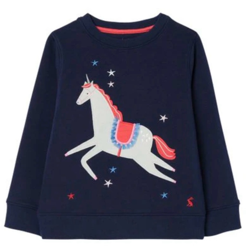 NWT Joules Girls Mackenzie Unicorn Sweatshirt